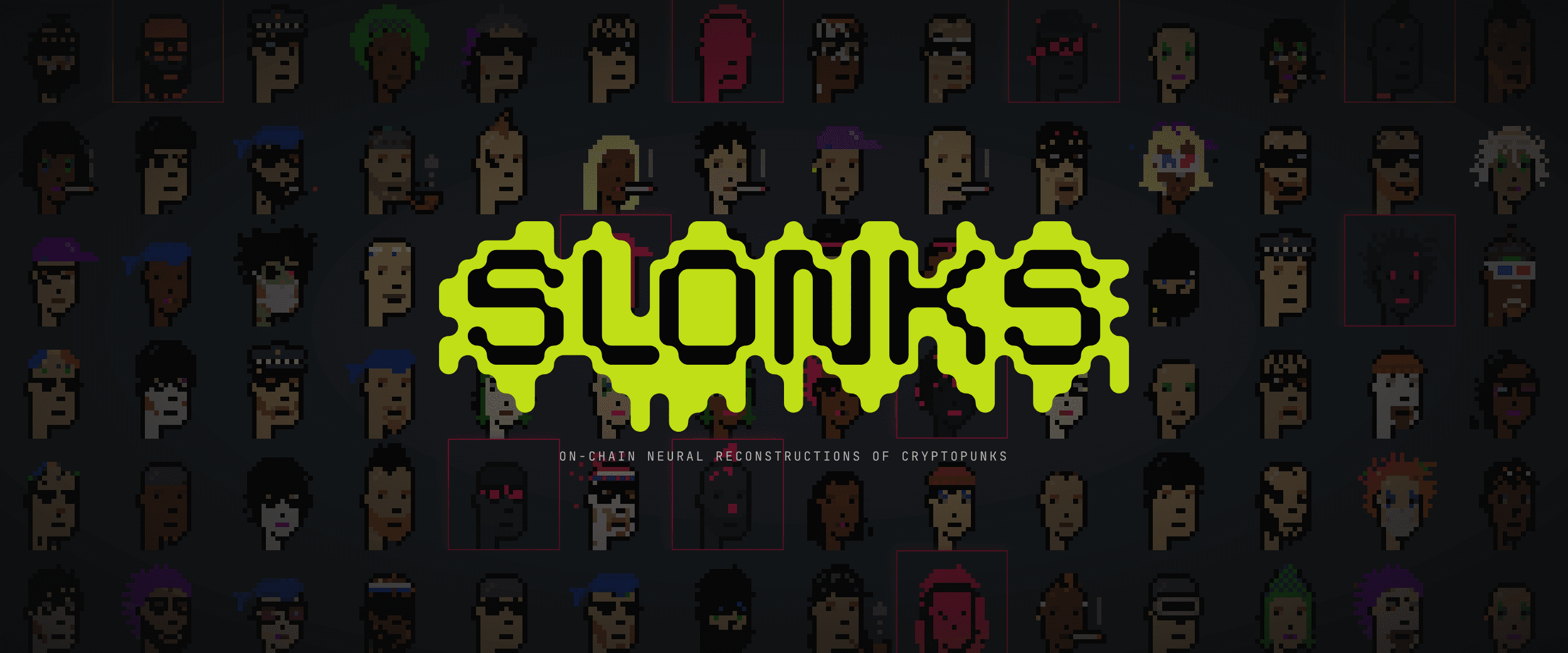 Slonks wordmark with pixel Slonk collection preview